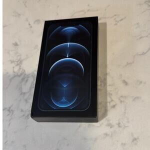 Apple iPhone, likely an iPhone 12 Pro Max 256gb pacific blue EMPTY BOX